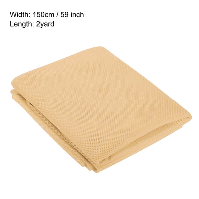 Harfington 59" Mesh Fabric Slightly Stretchy for Backpack Pocket, Light Brown 2 Yard