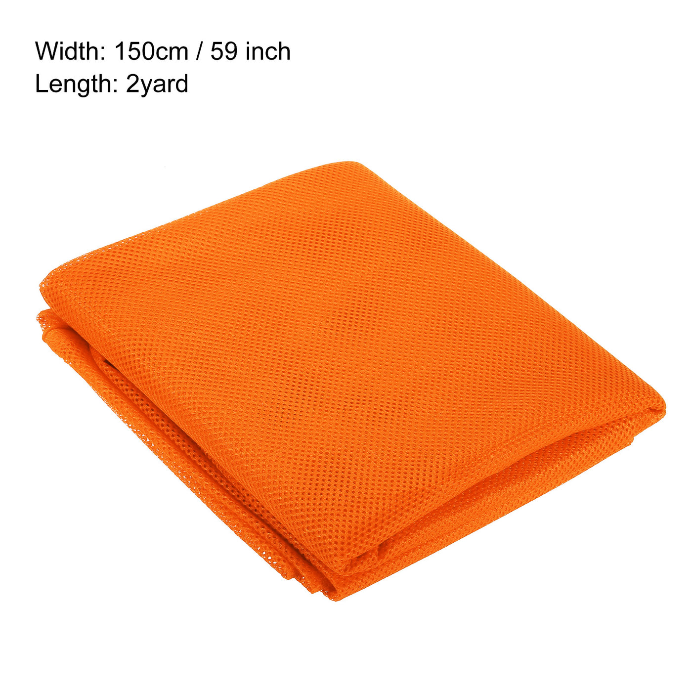 Harfington 59" Mesh Fabric Slightly Stretchy for Backpack Pocket, Light Orange 2 Yard