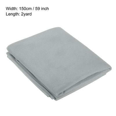 Harfington 59" Mesh Fabric Slightly Stretchy for Backpack Pocket, Light Gray 2 Yard
