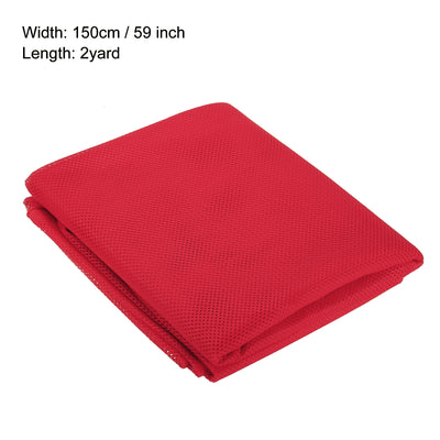 Harfington 59" Mesh Fabric Slightly Stretchy for Backpack Pocket, Normal Red 2 Yard
