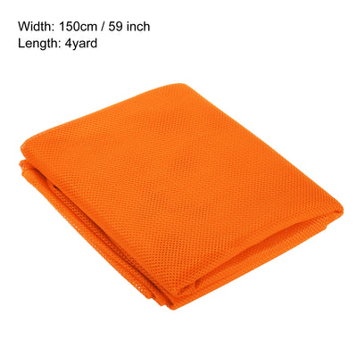 Harfington 59" Mesh Fabric Slightly Stretchy for Backpack Pocket, Light Orange 4 Yard