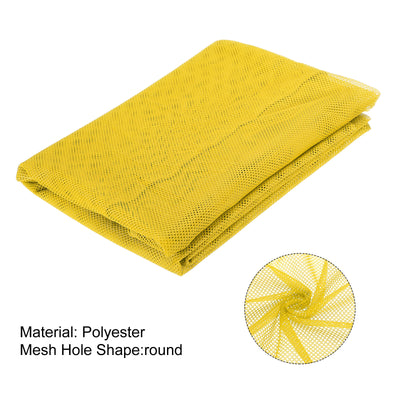 Harfington 59" Mesh Fabric Slightly Stretchy for Backpack Pocket, Yellow 4 Yard