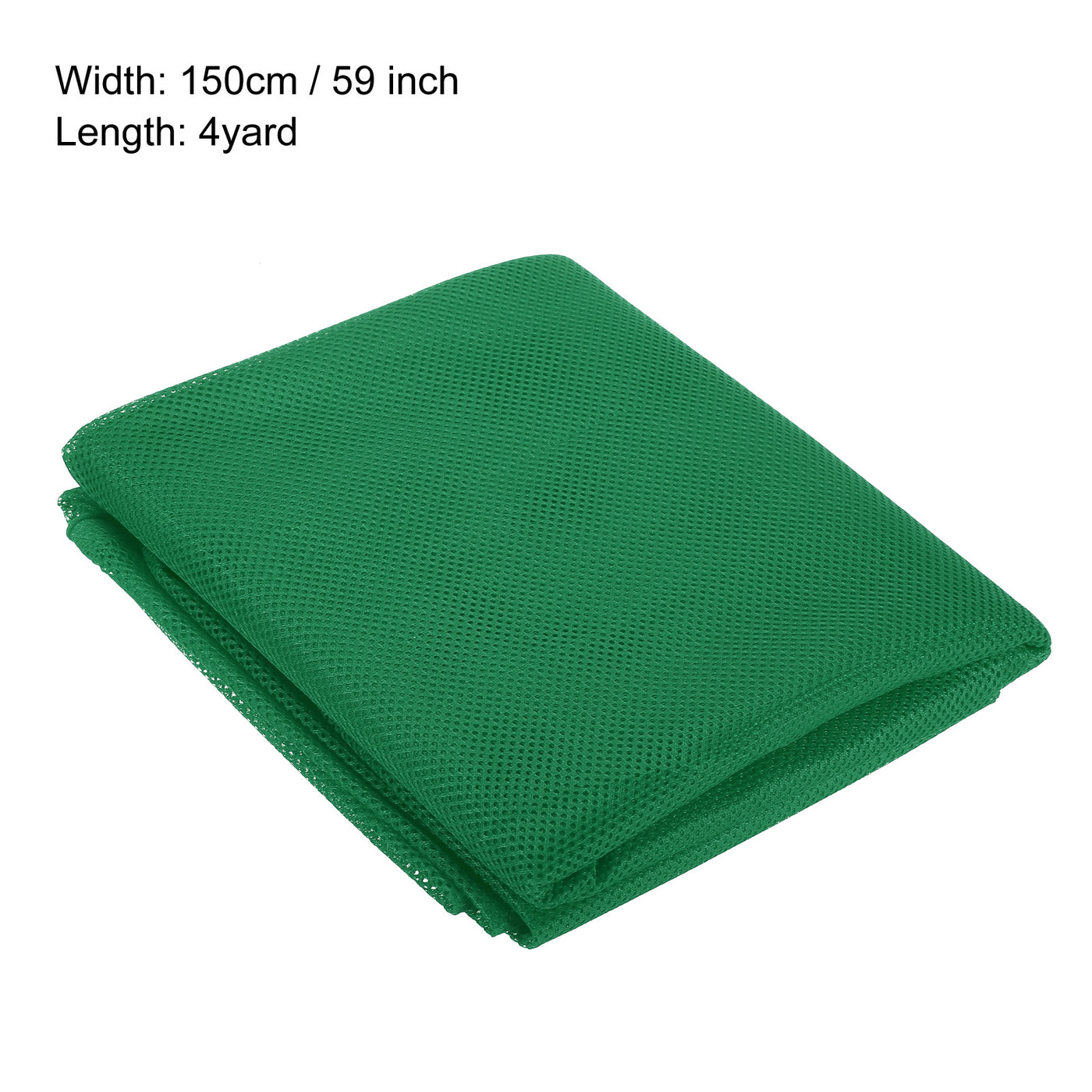 Harfington 59" Mesh Fabric Slightly Stretchy for Backpack Pocket, Dark Green 4 Yard
