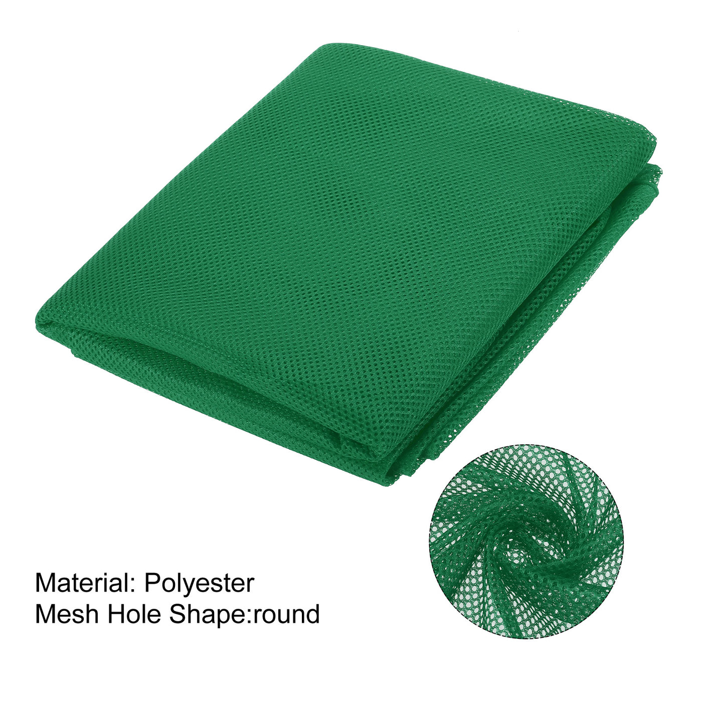 Harfington 59" Mesh Fabric Slightly Stretchy for Backpack Pocket, Dark Green 4 Yard