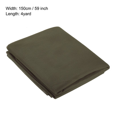 Harfington 59" Mesh Fabric Slightly Stretchy for Backpack Pocket, Olive Green 4 Yard