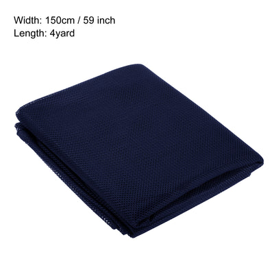 Harfington 59" Mesh Fabric Slightly Stretchy for Backpack Pocket, Dark Blue 4 Yard