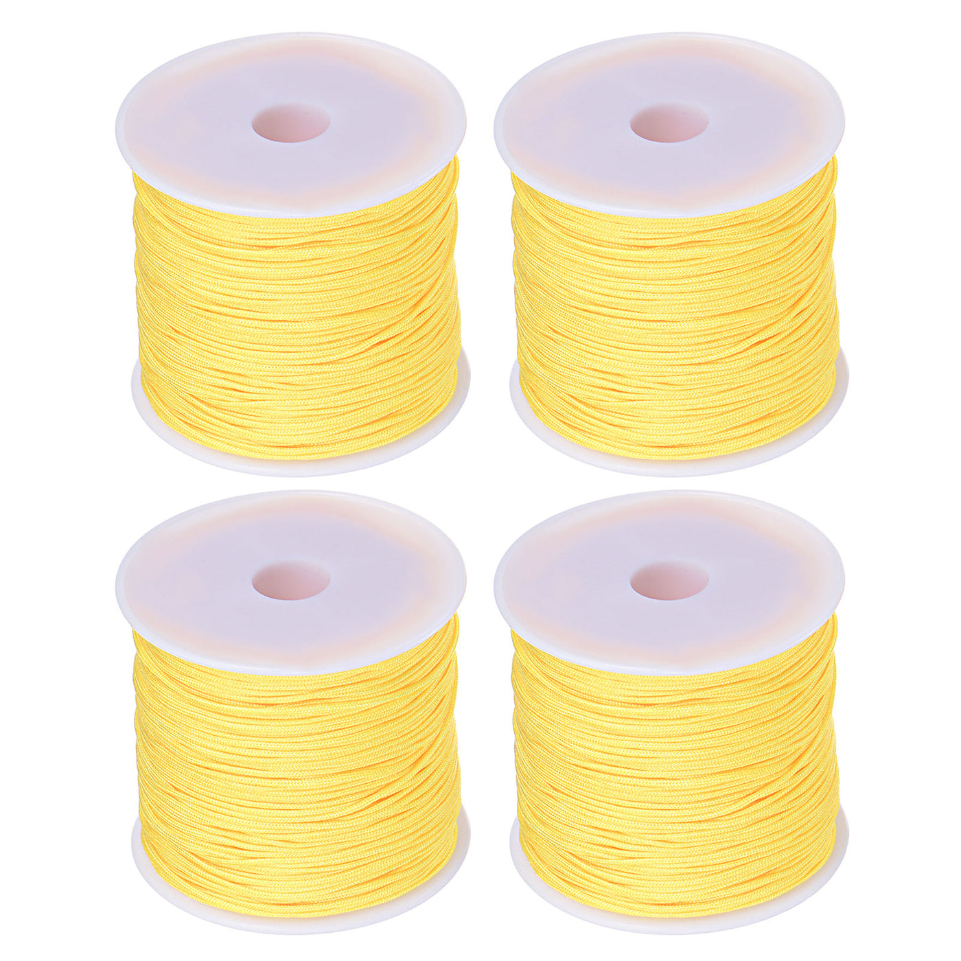 4 Rolls Nylon Beading Thread Knotting Cord 0.8mm 50 Yards Satin String