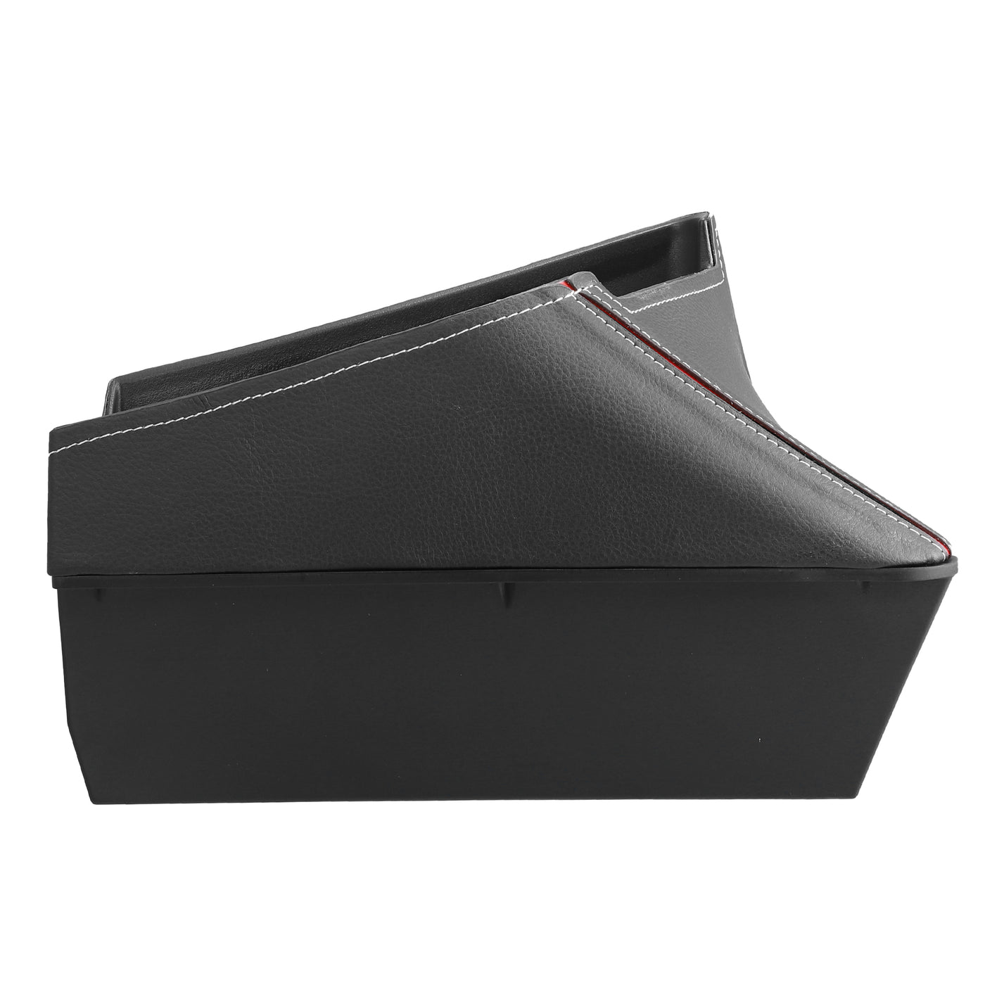 X AUTOHAUX Car Center Armrest ABS Storage Box Organizer Container Tray for BMW X1 F48 2016-2021 for BMW X2 F47 2018-2021 Red Side Black