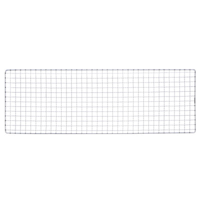 Harfington Square BBQ Grill Net 19x60cm Electroplated Stainless Steel Barbecue Mesh Mat