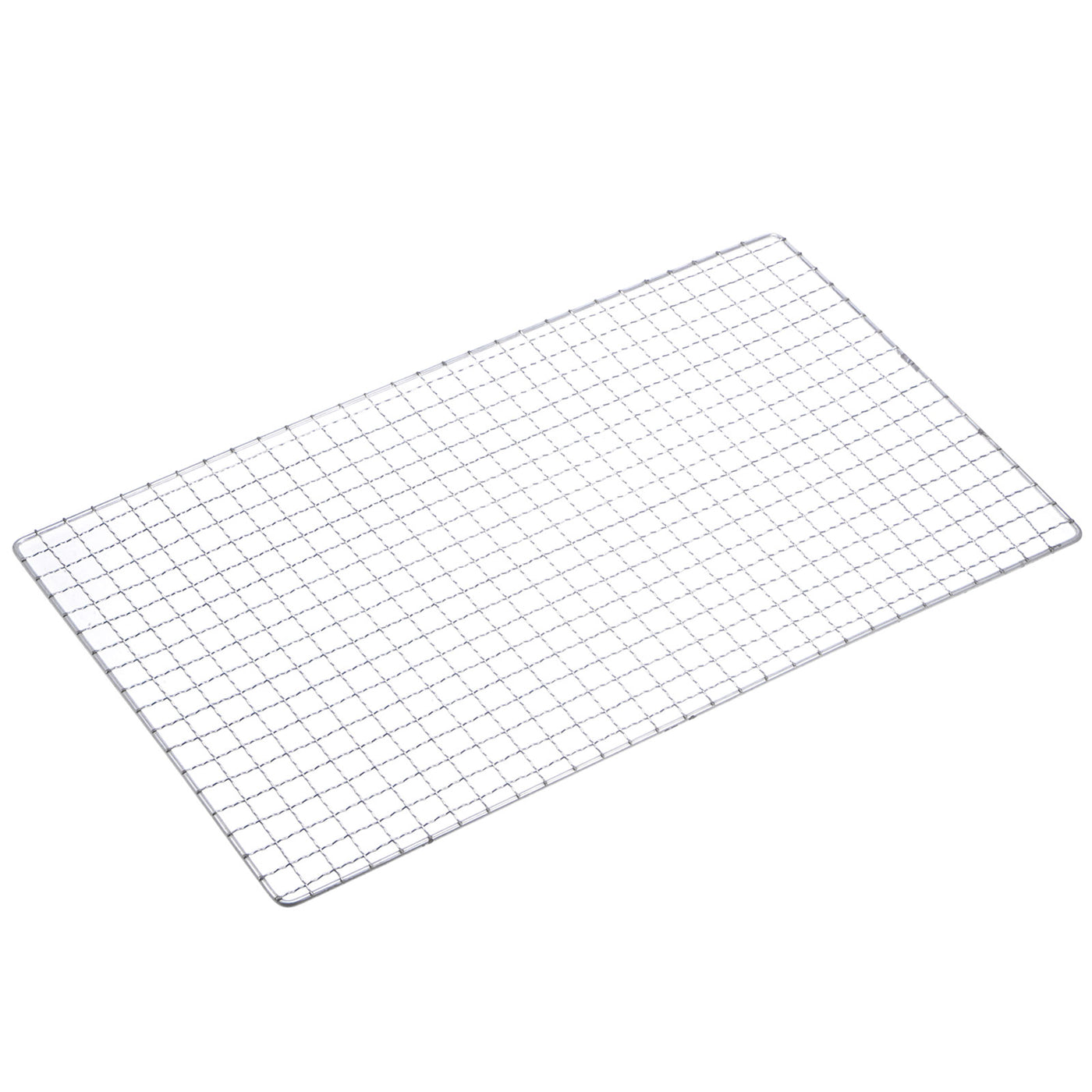 Harfington Square BBQ Grill Net 26x44cm Electroplated Stainless Steel Barbecue Mesh Mat