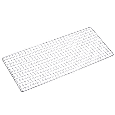 Harfington Square BBQ Grill Net 17.3"x7.5" Stainless Steel Barbecue Mesh Mat