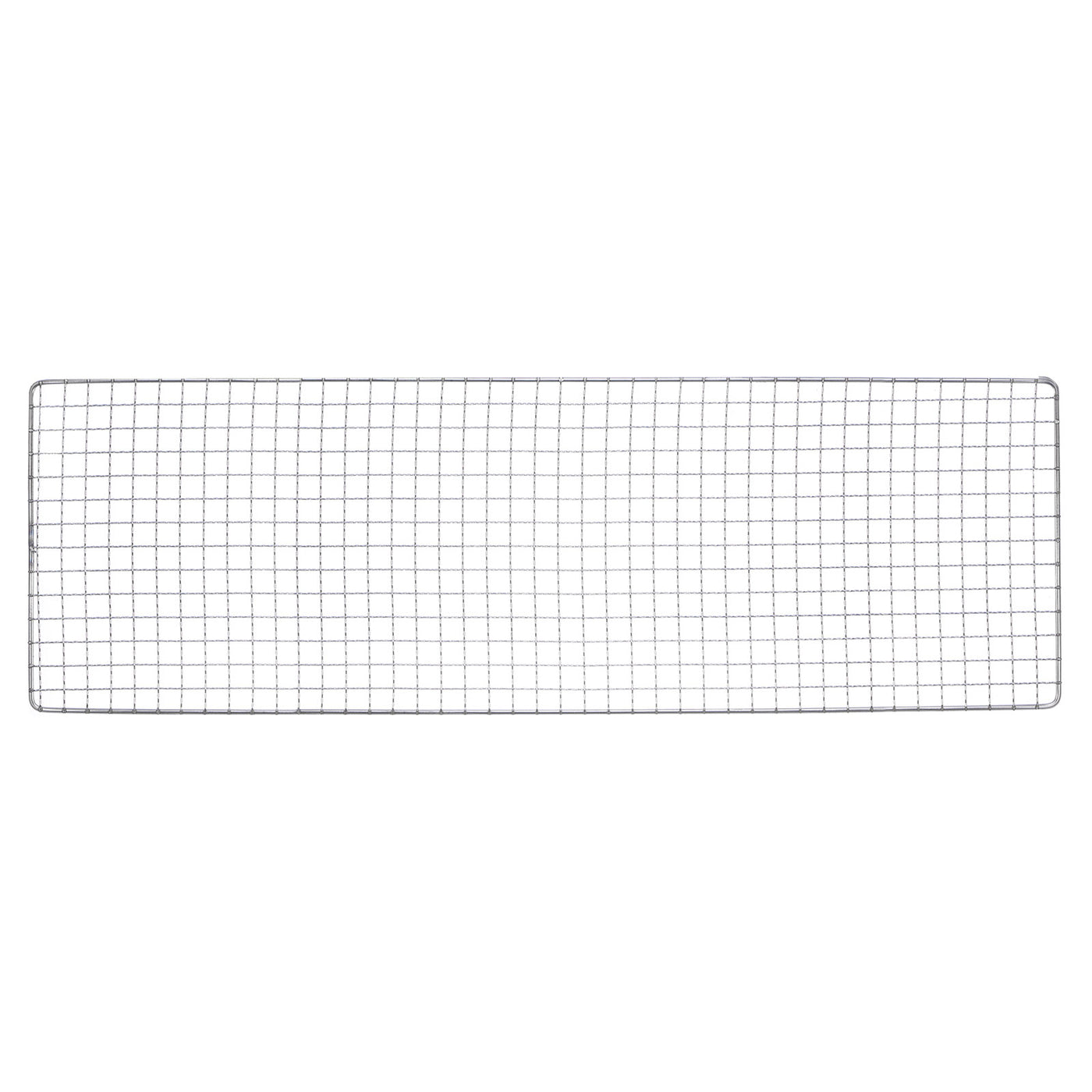 Harfington 2pcs Square BBQ Grill Net 19x62cm Stainless Steel Barbecue Mesh Mat