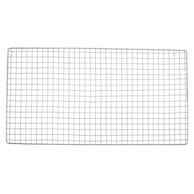 Harfington Square BBQ Grill Net 26x62cm Stainless Steel Barbecue Mesh Mat