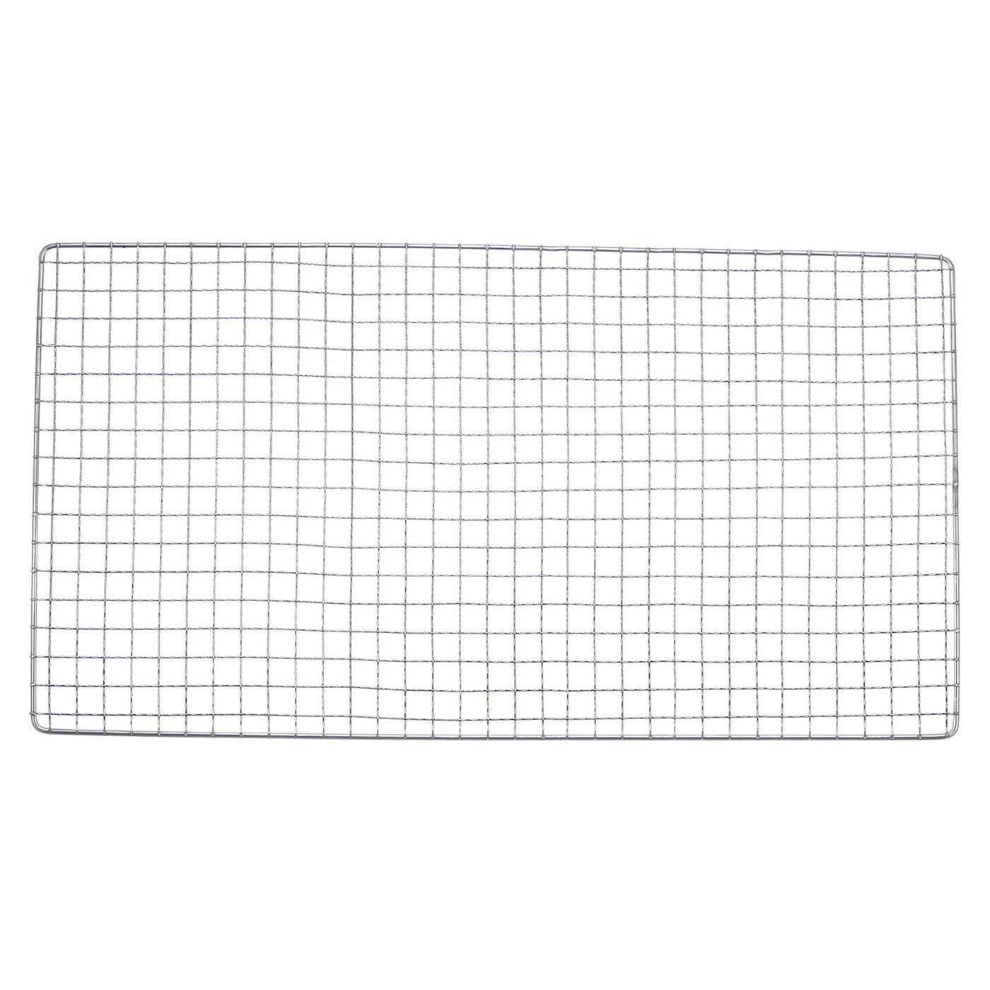 Harfington 2pcs Square BBQ Grill Net 26x62cm Stainless Steel Barbecue Mesh Mat