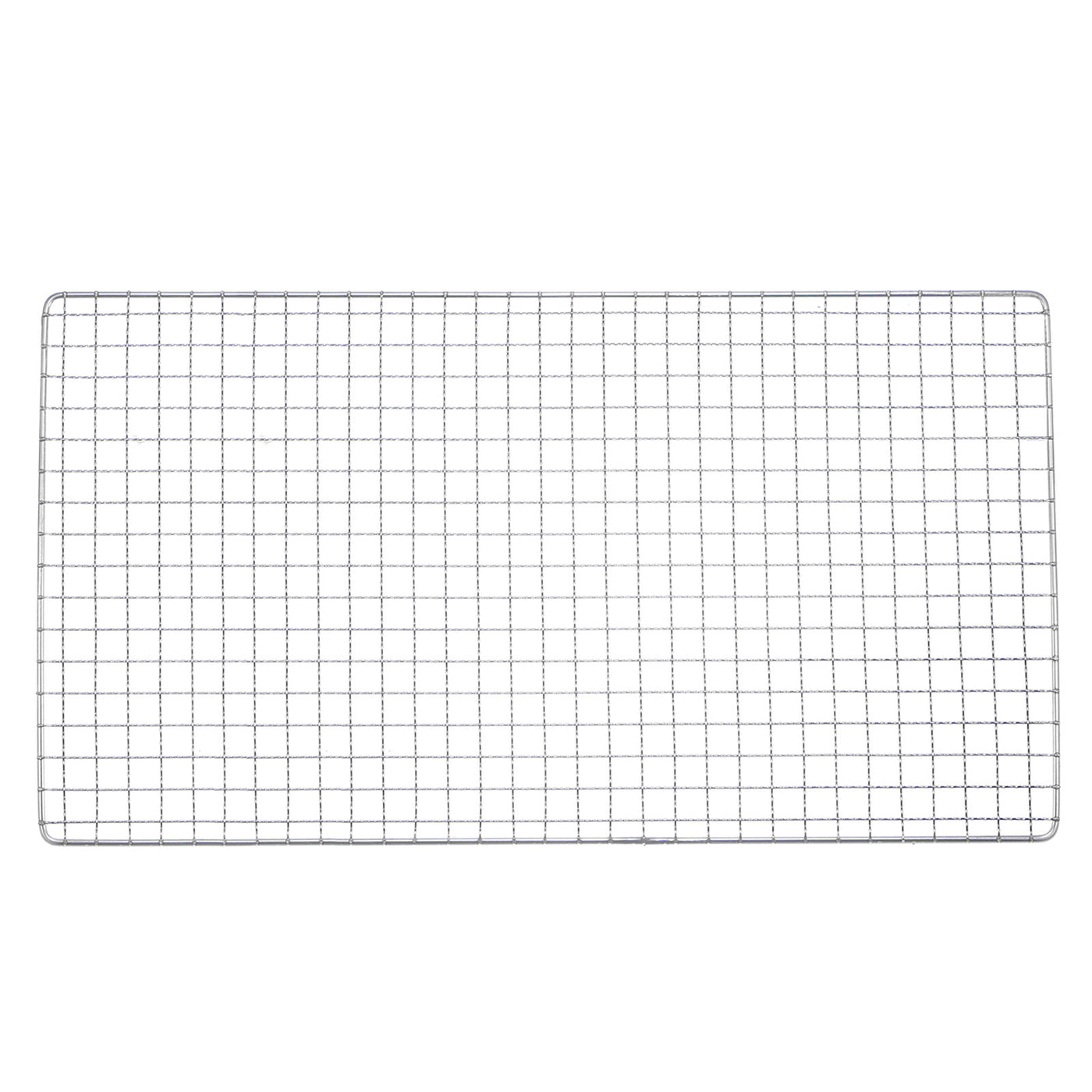 Harfington 2pcs Square BBQ Grill Net 29.5x50cm Stainless Steel Barbecue Mesh for Baking