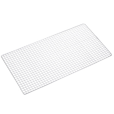 Harfington Square BBQ Grill Net 29.5x60cm Stainless Steel Barbecue Mesh Mat