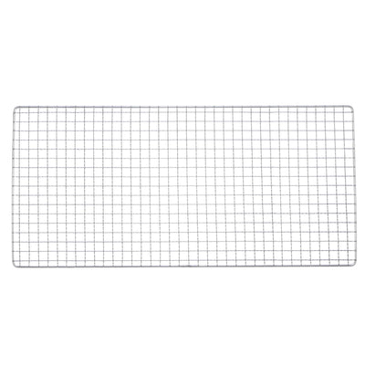 Harfington 2pcs Square BBQ Grill Net 29.5x60cm Stainless Steel Barbecue Mesh Mat