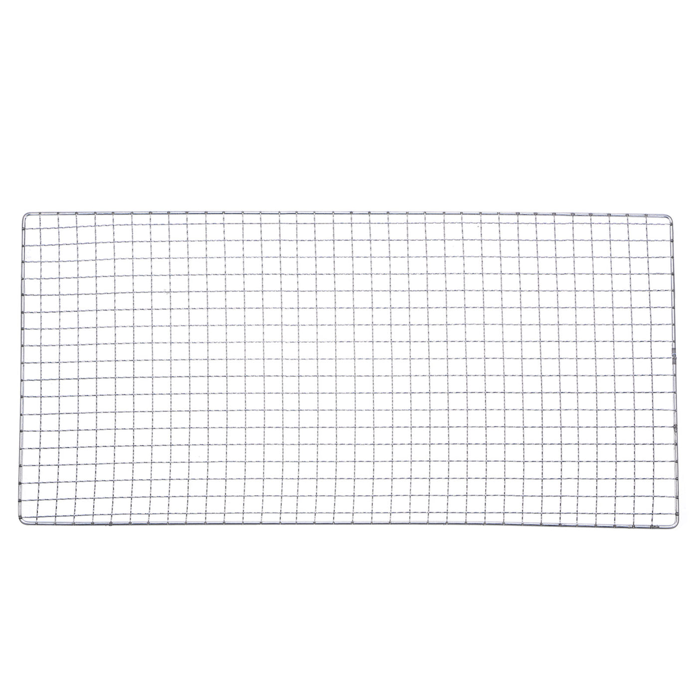 Harfington 2pcs Square BBQ Grill Net 29.5x50cm Electroplated Stainless Steel Barbecue Mesh