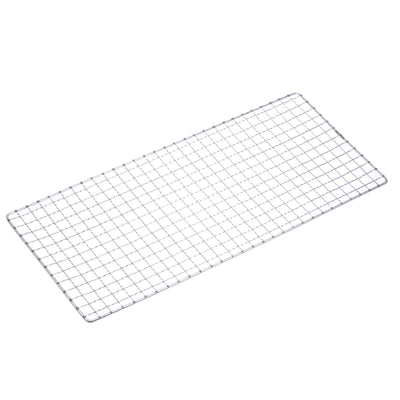 Harfington Square BBQ Grill Net 20x46cm Electroplated Stainless Steel Barbecue Mesh