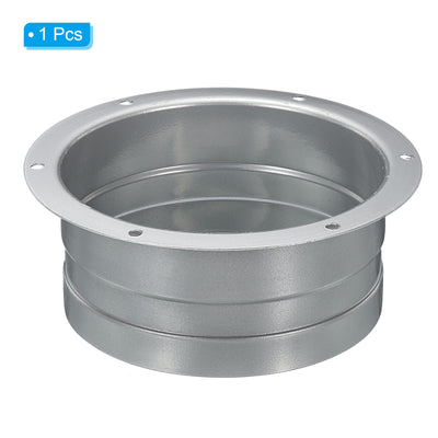 Harfington 5 Inch Duct Connector Flange, Metal Straight Pipe Exhaust Hose Flange for Heating Cooling Ventilation HVAC System