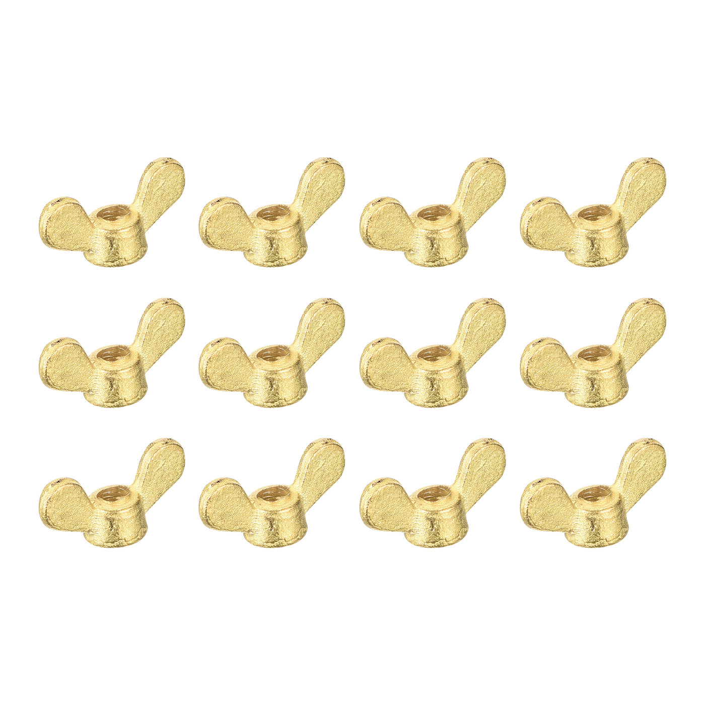 uxcell Uxcell Brass Wing Nuts, M5 Butterfly Nut Hand Twist Tighten Fasteners for Furniture, Machinery, Electronic Equipment, 12Pcs
