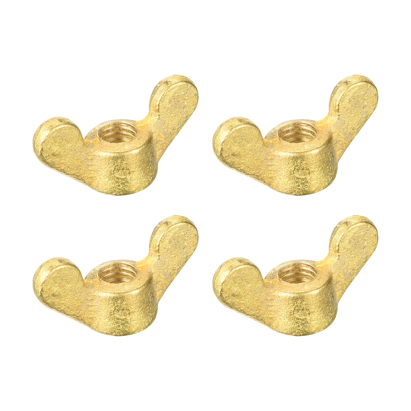 uxcell Uxcell Brass Wing Nuts, M6 Butterfly Nut Hand Twist Tighten Fasteners for Furniture, Machinery, Electronic Equipment, 4Pcs