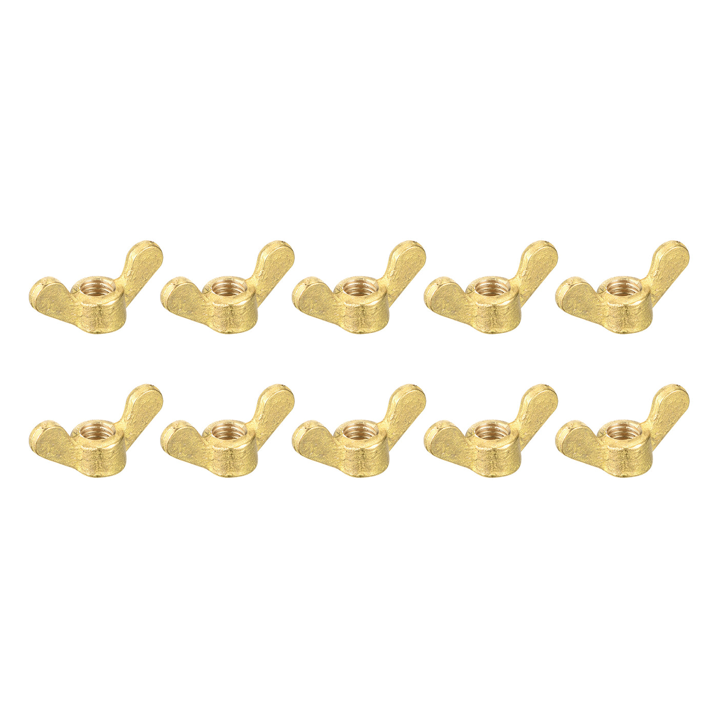 uxcell Uxcell Brass Wing Nuts, M8 Butterfly Nut Hand Twist Tighten Fasteners for Furniture, Machinery, Electronic Equipment, 10Pcs