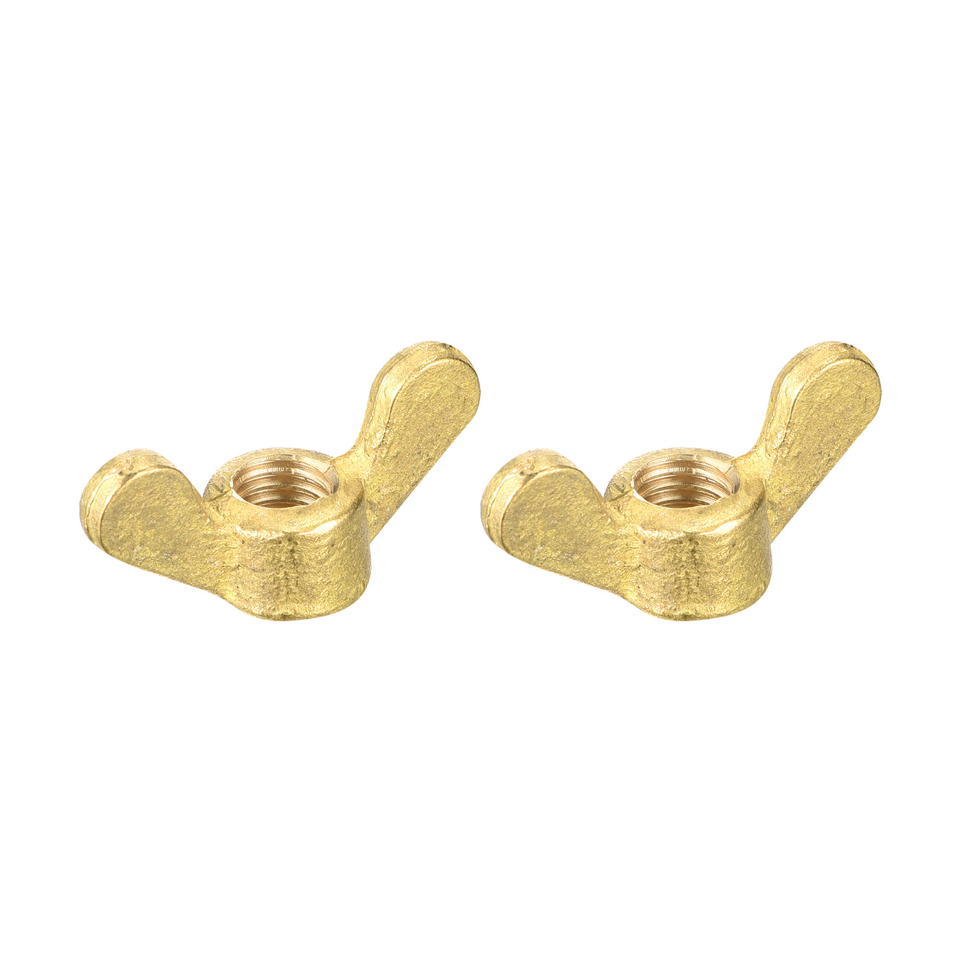 uxcell Uxcell Brass Wing Nuts, M8 Butterfly Nut Hand Twist Tighten Fasteners for Furniture, Machinery, Electronic Equipment, 2Pcs