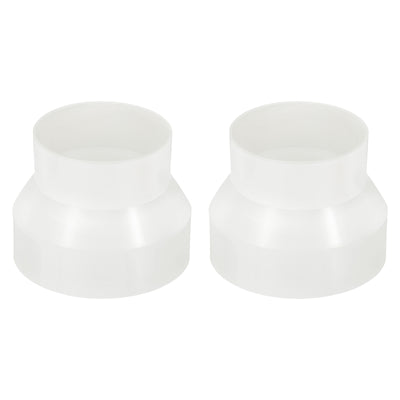 Harfington 4" to 3" Duct Reducer, 2 Pack ABS Ducting Airflow Tube Increaser Adapter Pipe Fitting for HVAC Heating Cooling Air Ventilation Systems