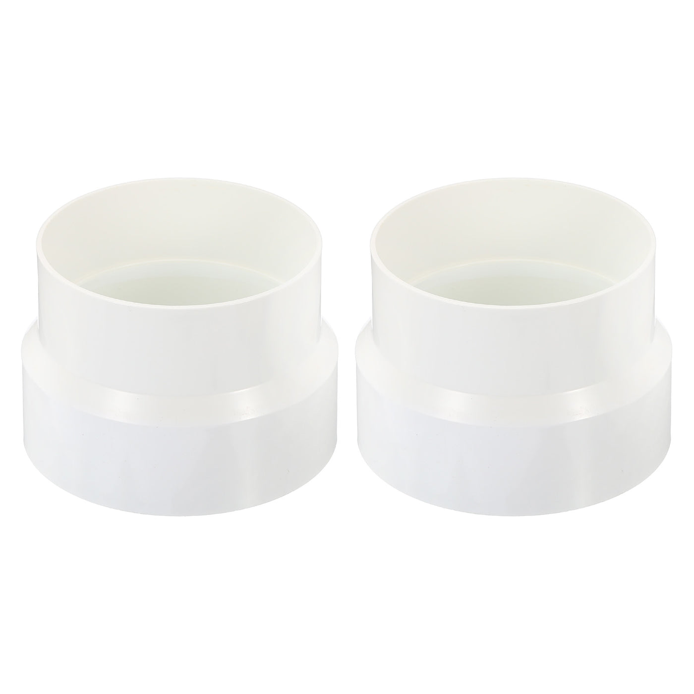 Harfington 5" to 4" Duct Reducer, 2 Pack ABS Ducting Airflow Tube Increaser Adapter Pipe Fitting for HVAC Heating Cooling Air Ventilation Systems