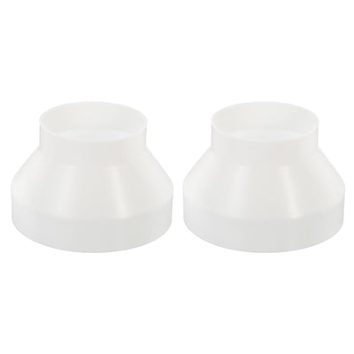 Harfington 7" to 4.3" Duct Reducer, 2 Pack ABS Ducting Airflow Tube Increaser Adapter Pipe Fitting for HVAC Heating Cooling Air Ventilation Systems