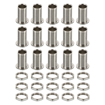 Harfington M12x20mm Round Head Hollow Screw Bolts, 2 in 1 / 30Pieces Through Hole Bolt Chandelier Fasteners with Hex Nut