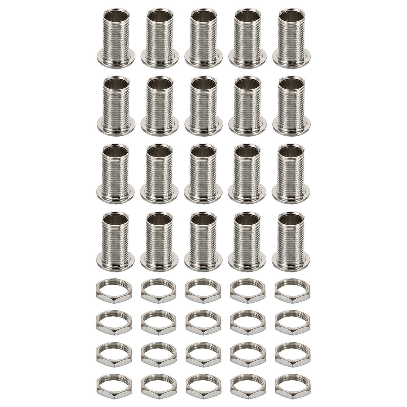 Harfington M12x20mm Round Head Hollow Screw Bolts, 2 in 1 / 40Pieces Through Hole Bolt Chandelier Fasteners with Hex Nut