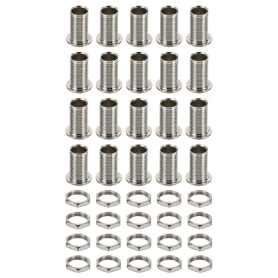 Harfington M12x20mm Round Head Hollow Screw Bolts, 2 in 1 / 40Pieces Through Hole Bolt Chandelier Fasteners with Hex Nut