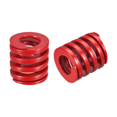 Harfington Uxcell Die Spring, 2pcs 40mm OD 45mm Long Spiral Stamping Medium Load Compression, Red