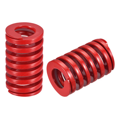 Harfington Uxcell Die Spring, 2pcs 40mm OD 65mm Long Spiral Stamping Medium Load Compression, Red