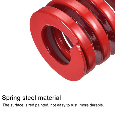 Harfington Uxcell Die Spring, 40mm OD 75mm Long Spiral Stamping Medium Load Compression, Red