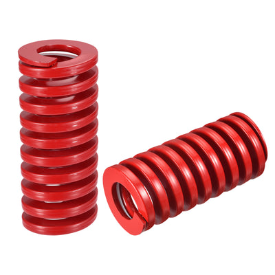 Harfington Uxcell Die Spring, 2pcs 40mm OD 90mm Long Spiral Stamping Medium Load Compression, Red