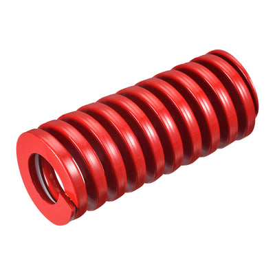 Harfington Uxcell Die Spring, 40mm OD 100mm Long Spiral Stamping Medium Load Compression, Red