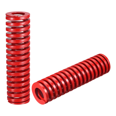 Harfington Uxcell Die Spring, 2pcs 40mm OD 150mm Long Spiral Stamping Medium Load Compression, Red