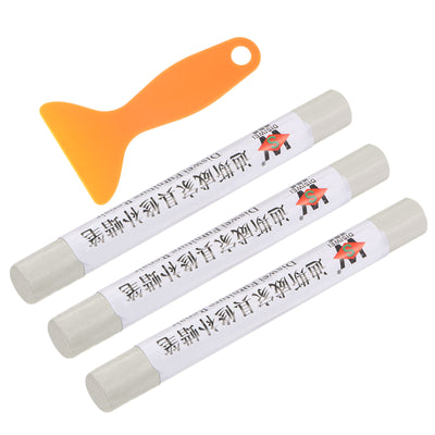 Harfington Wood Furniture Repair Kit 3pcs Markers with Spatula, Cotton White