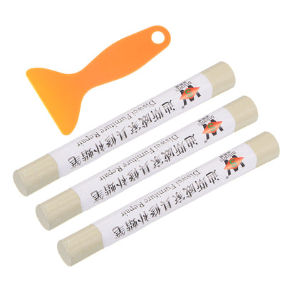 Harfington Wood Furniture Repair Kit 3pcs Markers with Spatula, Lace White
