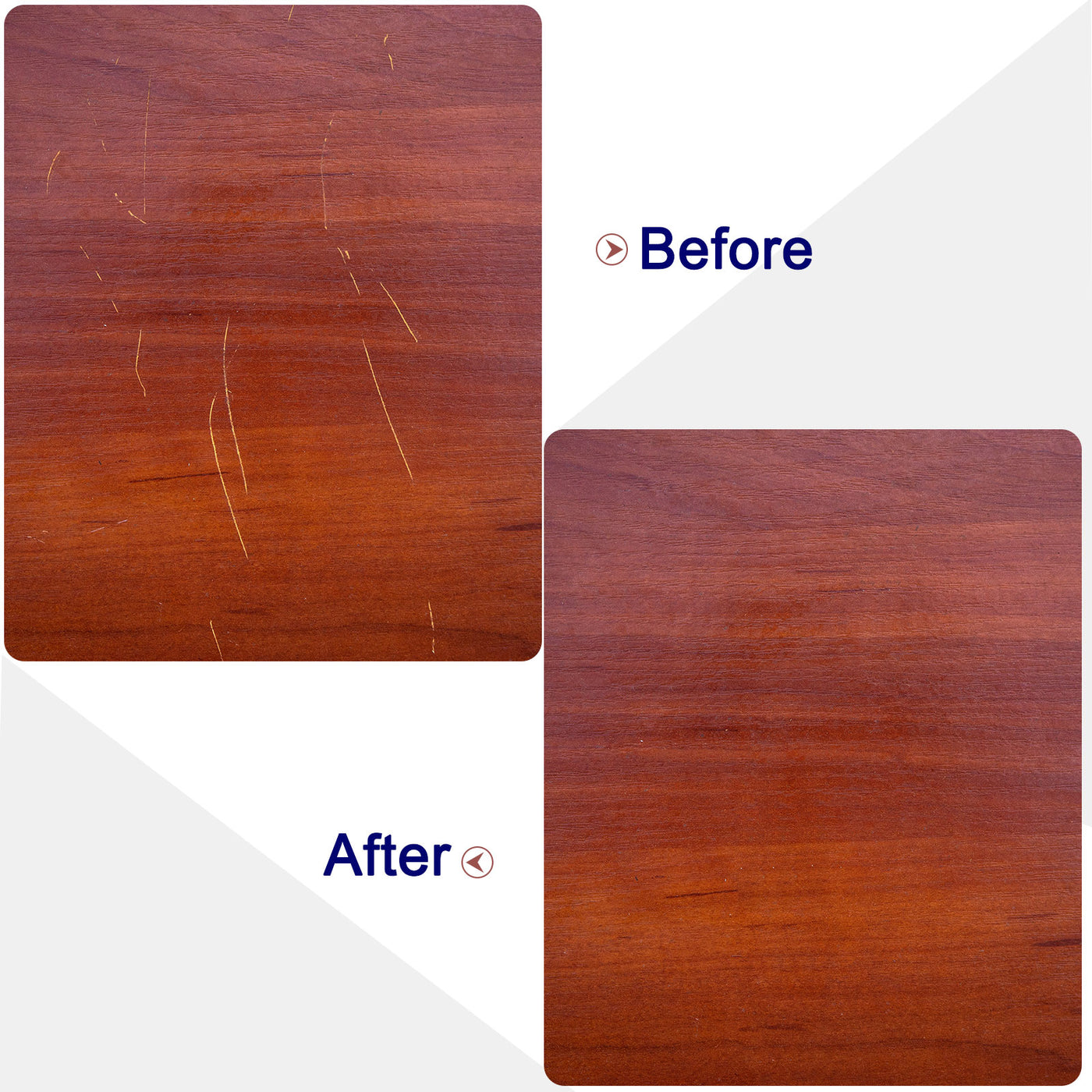 Harfington Wood Furniture Repair Kit 3pcs Markers with Spatula, Dark Orange