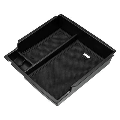 X AUTOHAUX Center Upper Console Organizer Armrest Storage Box ABS For Ford Bronco 2/4-door 2021 2022 2023 Black
