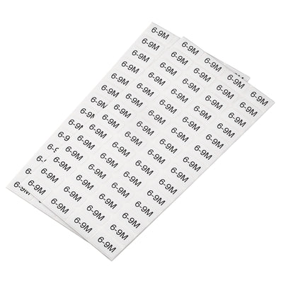 Harfington 6-9 Month Clothes Size Sticker Label Clothing Coding Clothing Size Labels for Retail Apparel, 2 Sheet