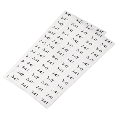 Harfington 3-4T Clothes Size Sticker Label Clothing Coding 3 to 4 Year Old Clothing Size Labels for Retail Apparel, 2 Sheet