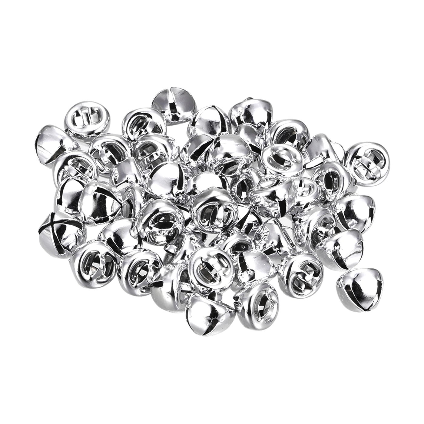uxcell Uxcell Jingle Bells, 10mm 120pcs Small Bells for Crafts DIY Christmas, Silver Tone