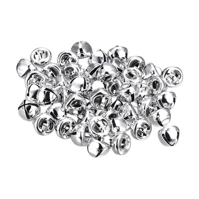 Harfington Uxcell Jingle Bells, 10mm 120pcs Small Bells for Crafts DIY Christmas, Silver Tone