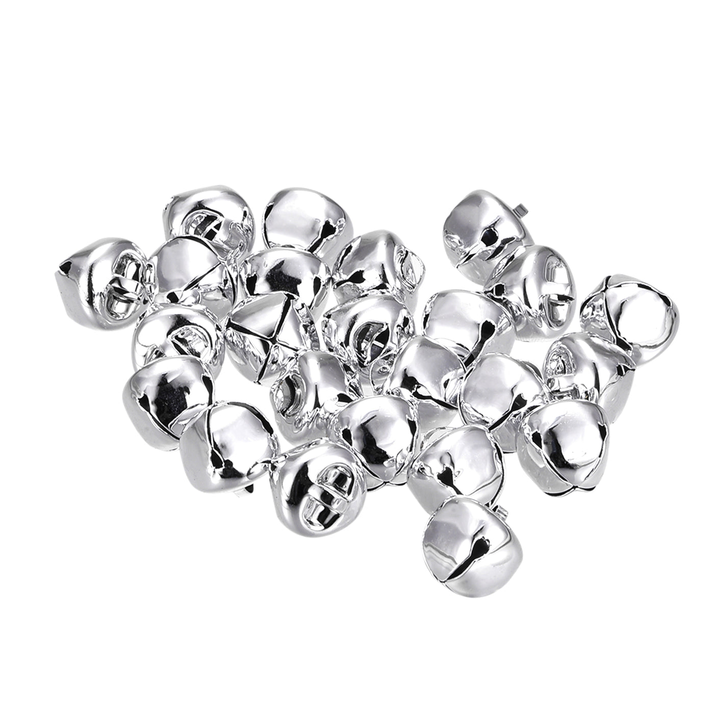 uxcell Uxcell Jingle Bells, 12mm 48pcs Small Bells for Crafts DIY Christmas, Silver Tone