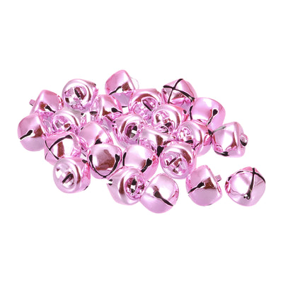 Harfington Uxcell Jingle Bells, 12mm 48pcs Small Bells for Crafts DIY Christmas, Pink